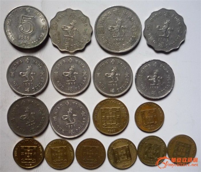 几个旧港币及澳门纪念币 包真平卖_几个旧港币