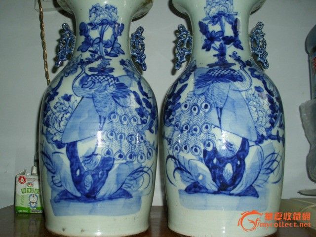 清代150件花鸟青花大瓶-清代150件花鸟青花大