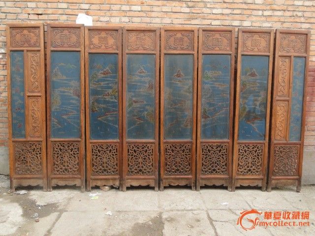 老的 黄花梨 镶玉八扇屏 特价甩卖_老的 黄花梨