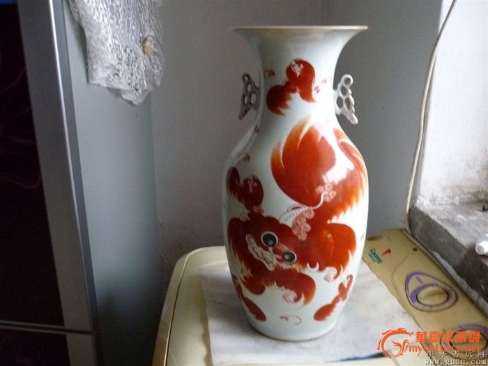 狮子大花瓶1(太师少保,象征加官晋级的意思_ 民