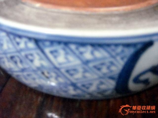 明早期青花文房用宝砚台带笔洗_明早期青花文