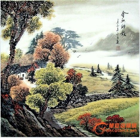 四尺斗方国画山水画_四尺斗方国画山水画价格