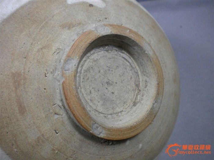 釉光一流的元代,扒村窑白釉蓖花大碗·· _釉