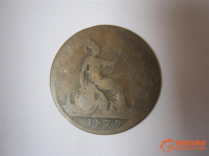 英国汉诺威王朝--1879维多利亚女王铜币-英国