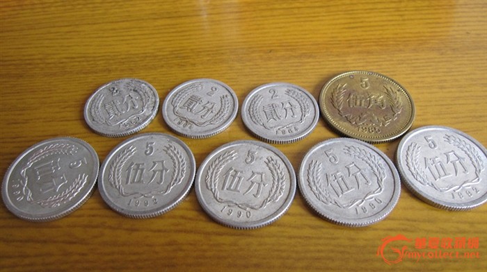 特价硬币 60年代二分+90年代五分+1985年五角