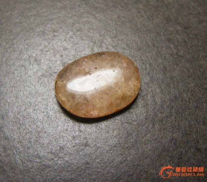 通透性好 清代.老粉红碧玺宝石椭圆帽正大镶嵌