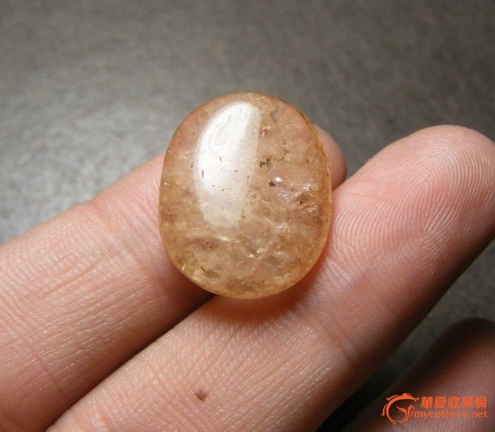 通透性好 清代.老粉红碧玺宝石椭圆帽正大镶嵌