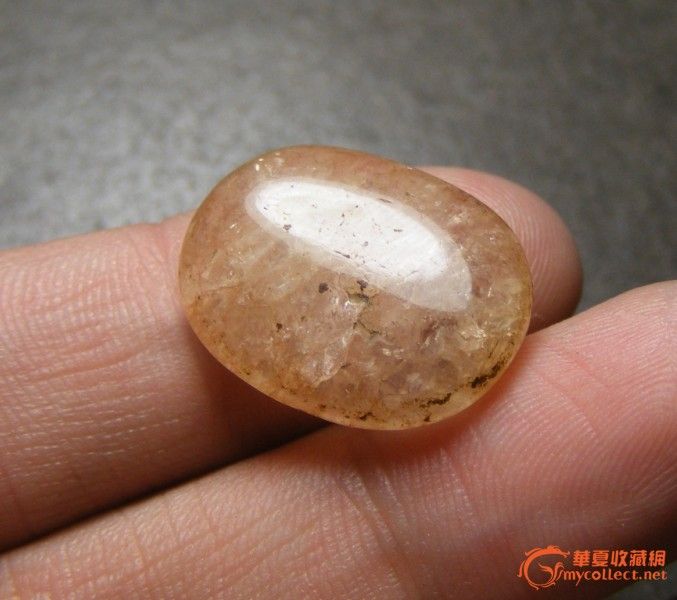 通透性好 清代.老粉红碧玺宝石椭圆帽正大镶嵌