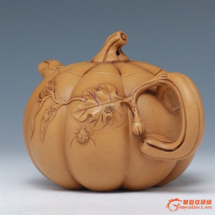 紫砂一厂早期老壶~略有泡养手工黄金段葫芦3