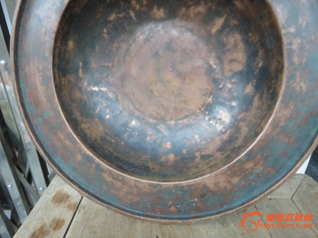 清代大号宽边铜盆