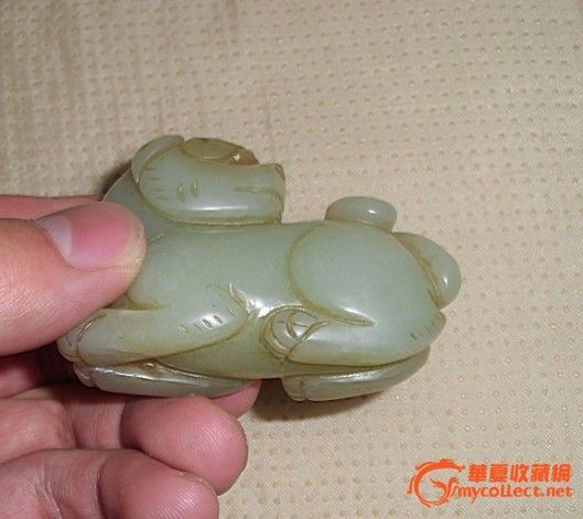 清代和田白玉玉瑞兽(招财辟邪神兽)_清代和田