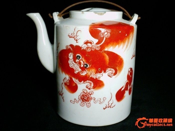 文革《增产节约为支持国家工业》大提梁壶!不