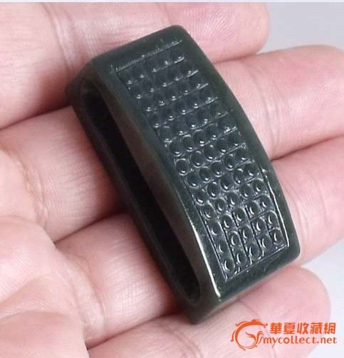 新疆和田玉 老坑青墨玉 满天星 吉祥寓意 腰件