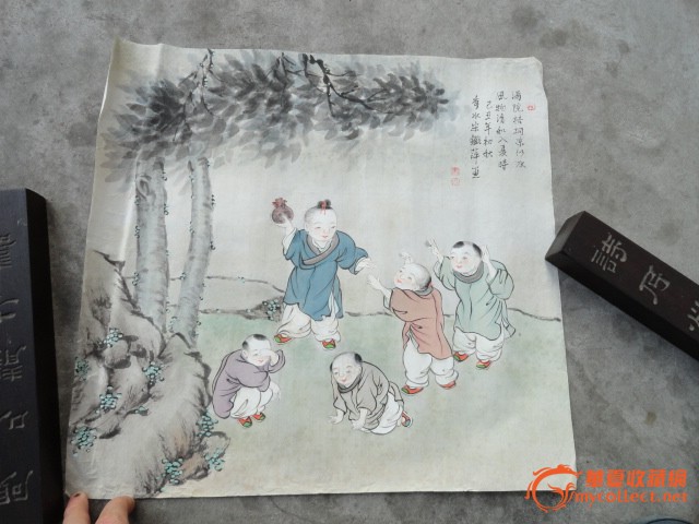 著名画家宋铁萍童子游戏图之三
