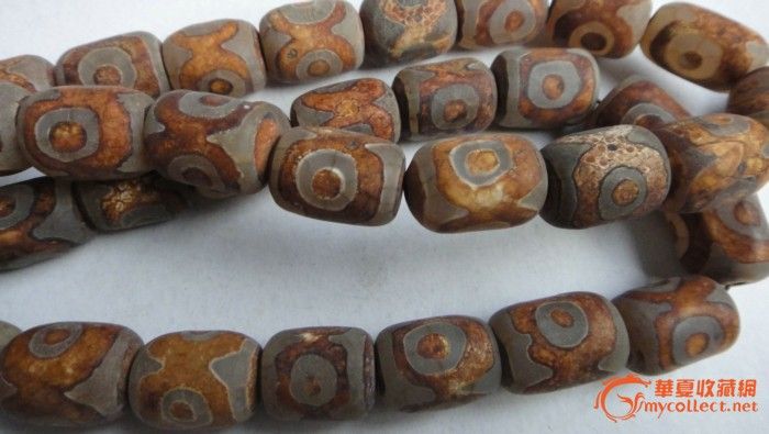 清代三眼天珠玛瑙40颗_清代三眼天珠玛瑙40颗