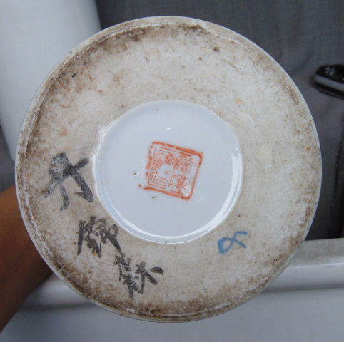 【日新堂】民国徐万顺---浅降彩人物帽筒一对