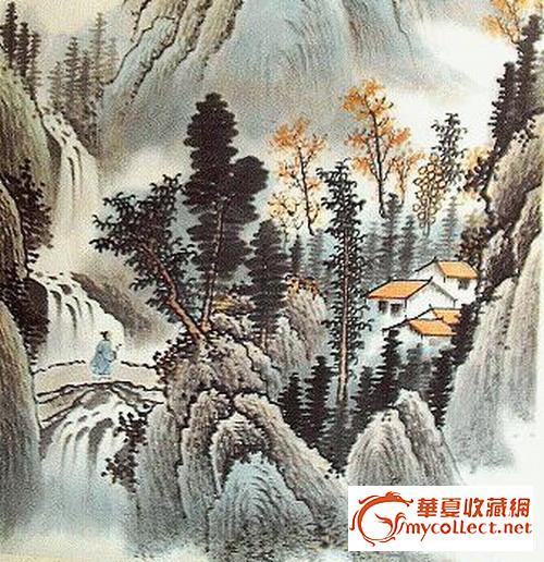 胡开禧 山水《溪山访友》