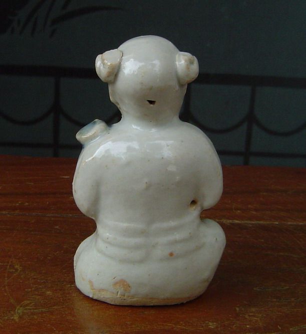 (包老包退)明代青花执荷童子