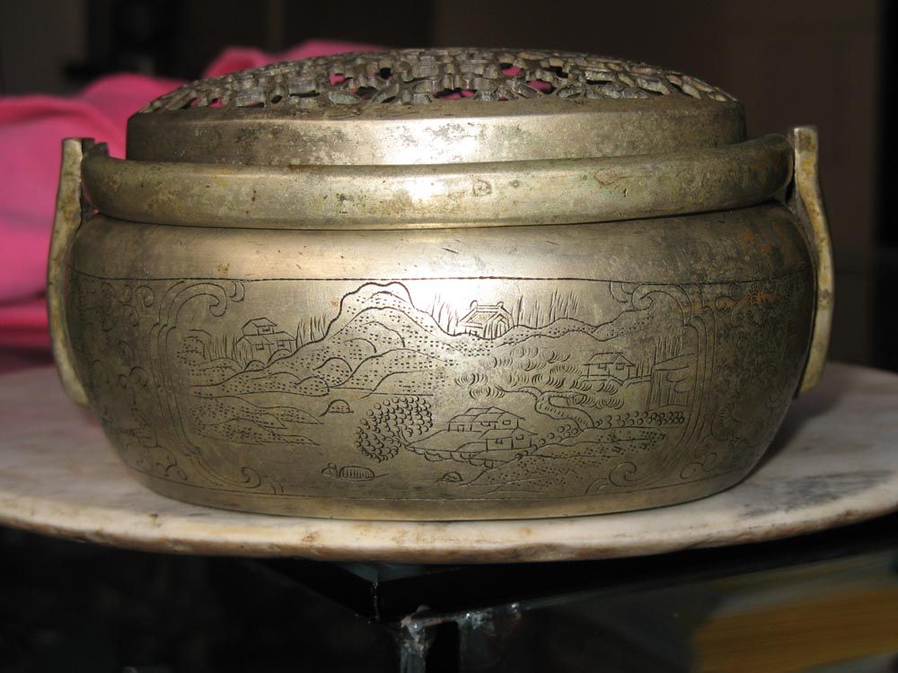 古代铜手炉,清代铜手炉,古代暖手炉_大山谷图库