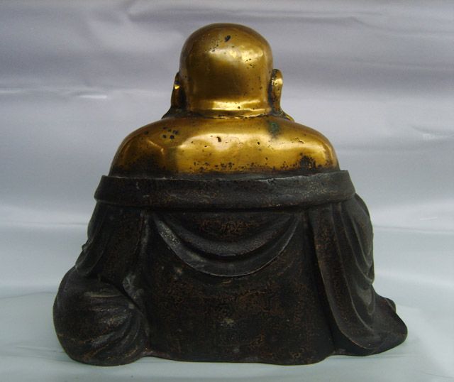 清同治"大明宣德年制"款铜鎏金佛像