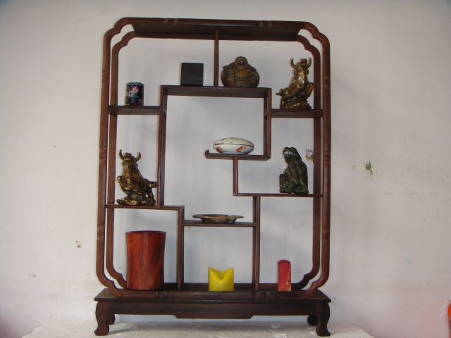 优质鸡翅木 古玩架 很雅致