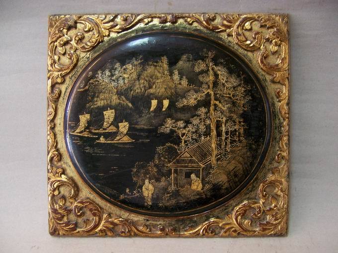 黑漆描金/铁笔画