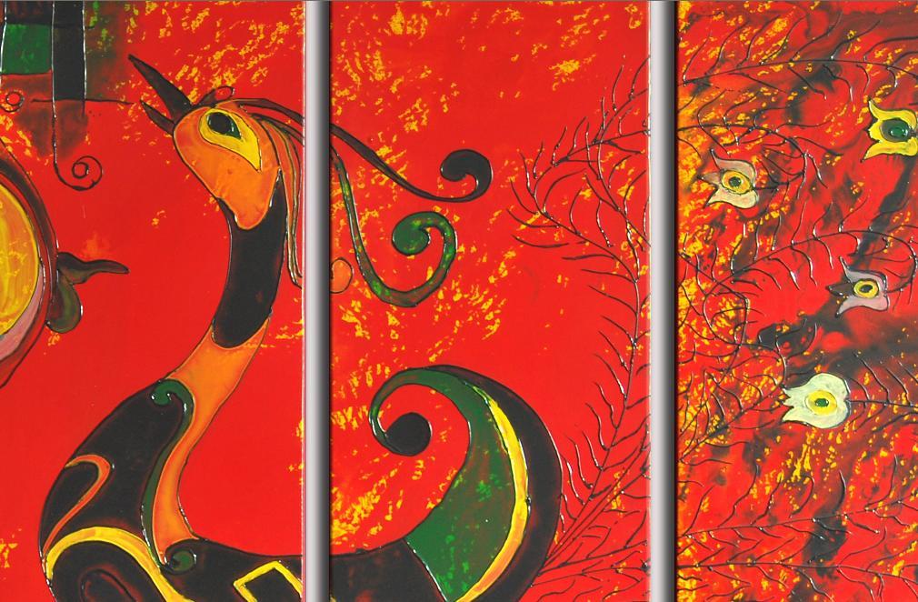 地摊 字画 ████凤凰传说████ 抽象艺术欣赏