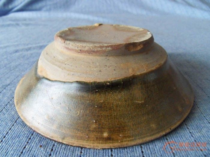 地摊 瓷器 唐宣州窑青瓷点彩盘