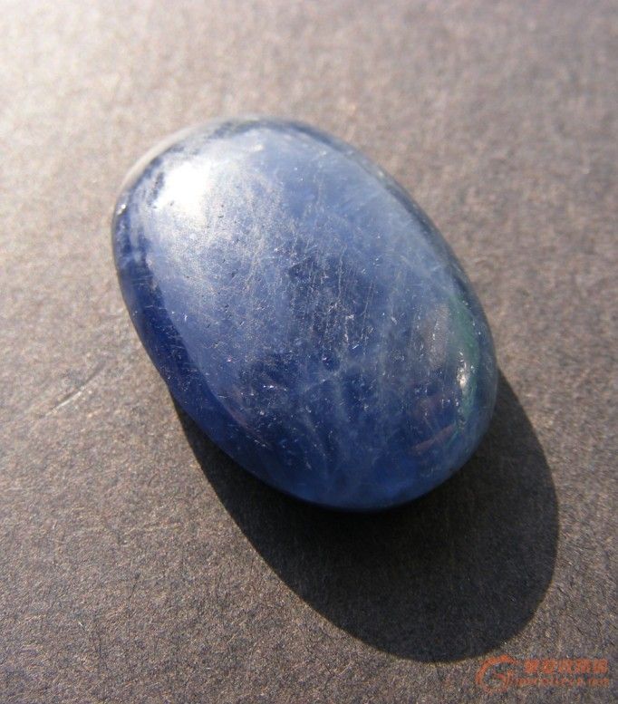 绝对收藏级 清代.老蓝碧玺椭圆型大宝石帽正镶嵌件 尺寸大