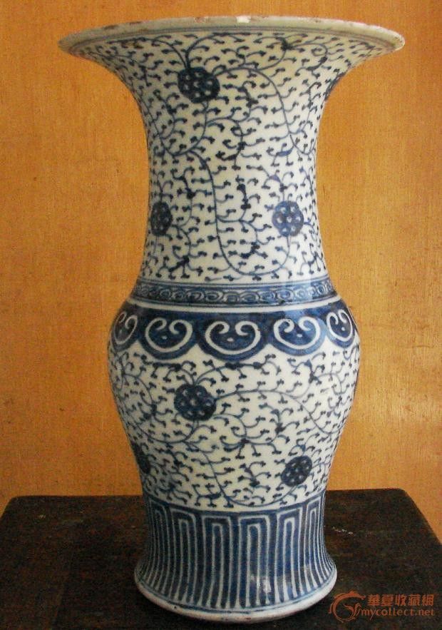 清代乾隆水草纹大号花觚_清代乾隆水草纹大号花觚价格_清代乾隆水草纹