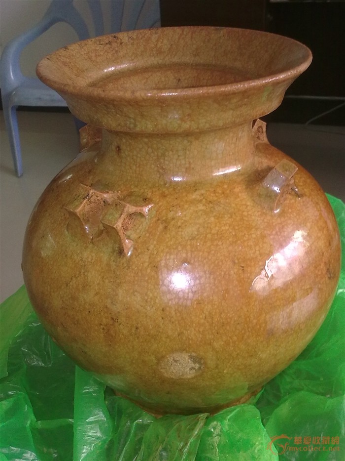地摊 瓷器 洪州窑盘口瓶