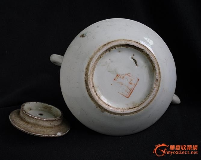 民国粉彩茶壶