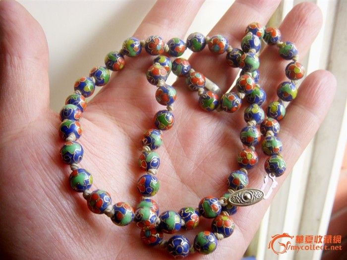 一串民国老景泰蓝项链