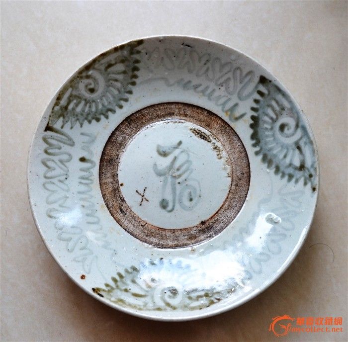 明代青花福字盘