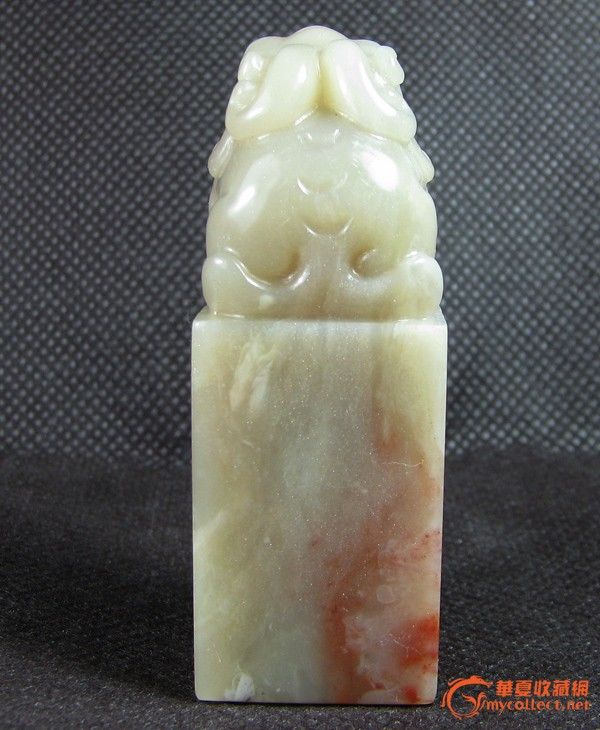 寿山石 玻璃地 金沙善伯 古兽钮 印章 m5