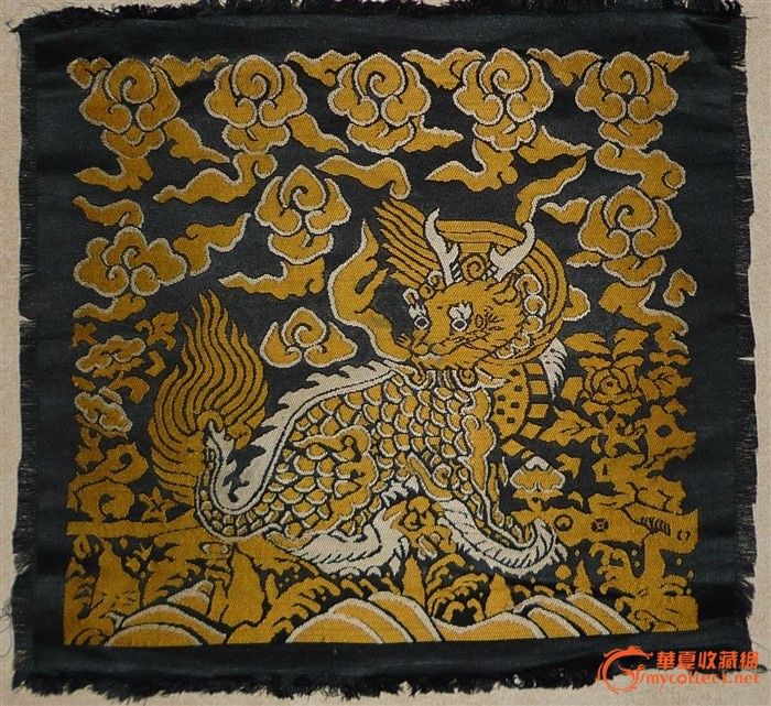 织锦 麒麟补子