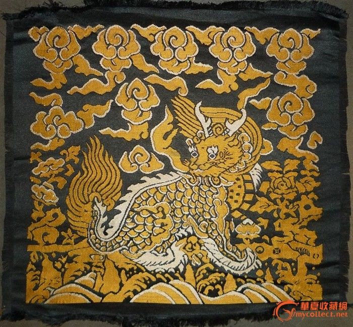 织锦 麒麟补子
