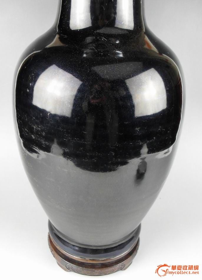 清 光绪 乌金釉大瓶