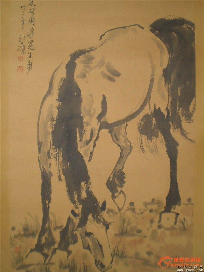 卧马画,画马的画家,画马_大山谷图库
