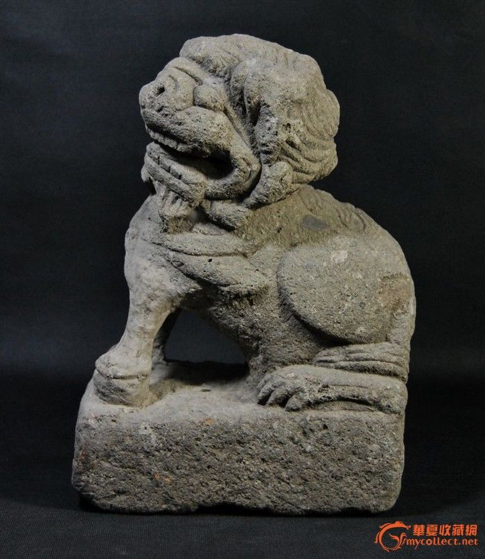 清代老石雕狮子一尊