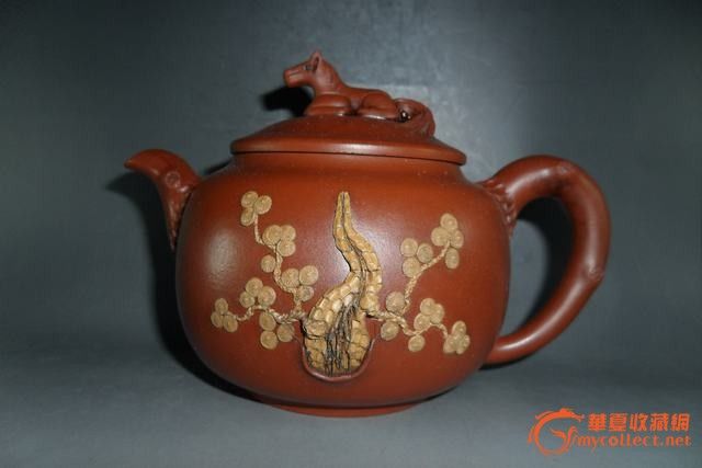 台湾回流壶/底款:蒋蓉/松马壶◢宜兴紫砂